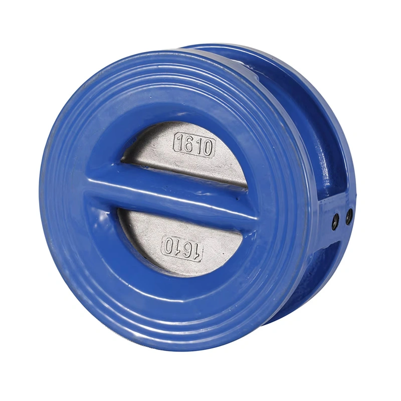 ANSI DN150 PN16 Diaphragm Cast Iron Non-return Spring Dual Plate Wafer Check Valve