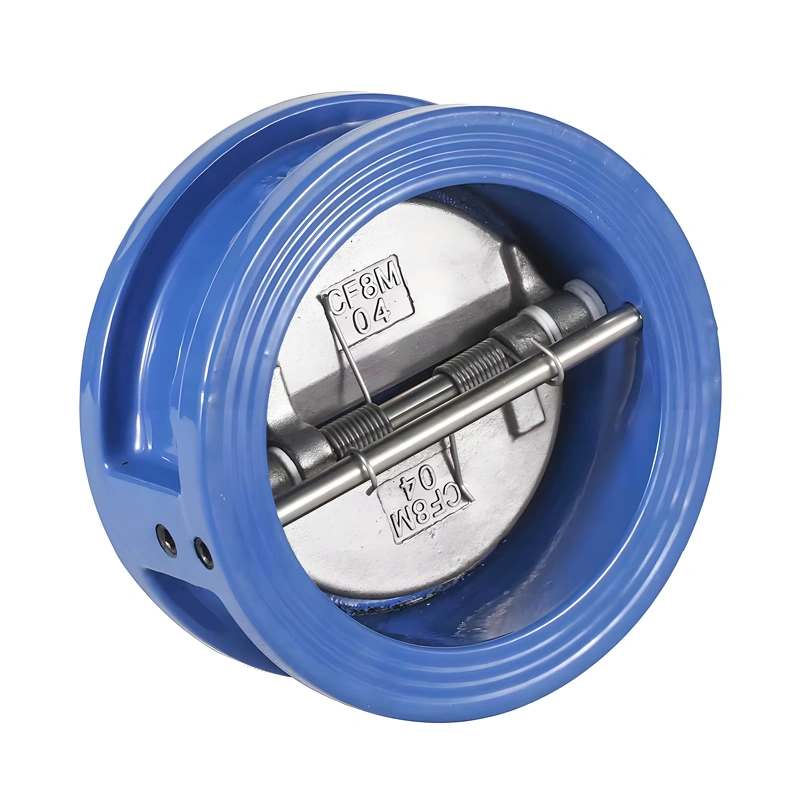 ANSI DN150 PN16 Diaphragm Cast Iron Non-return Spring Dual Plate Wafer Check Valve