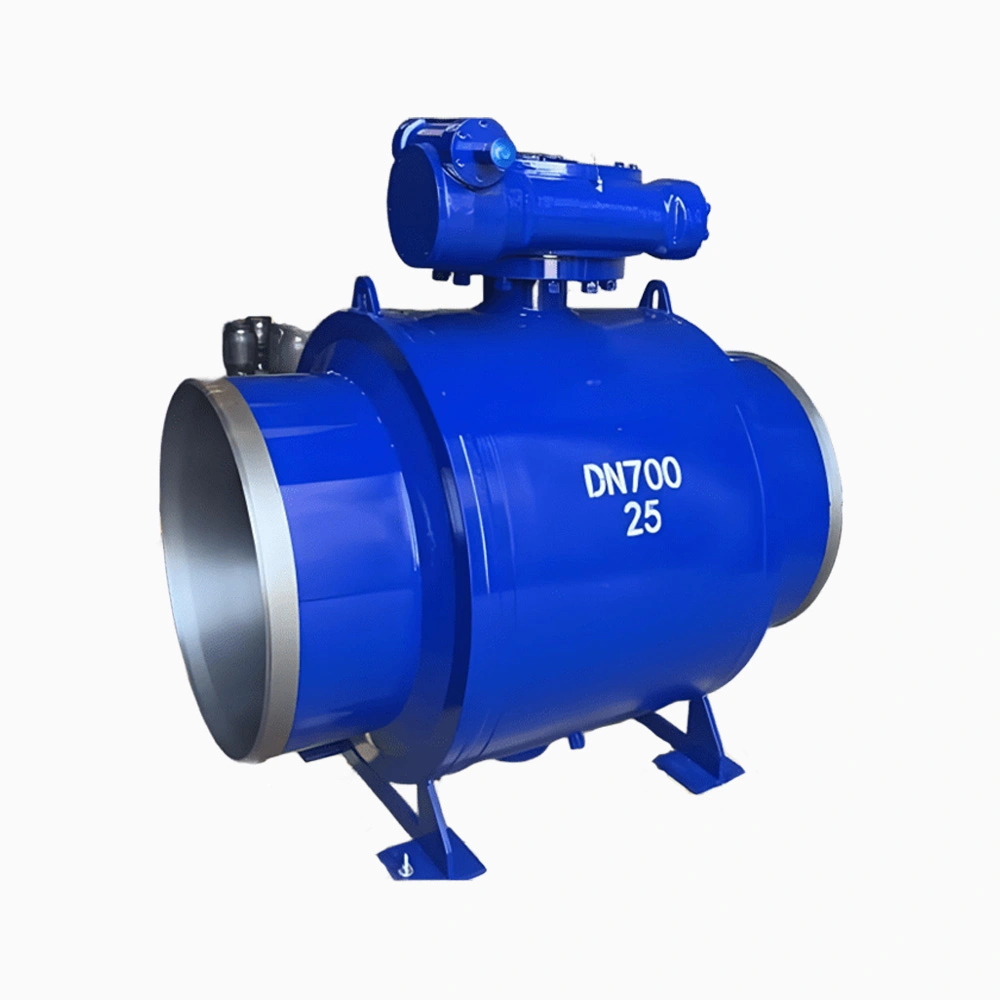Forged Steel A105 DN700 PN25 RF Flange Fully Welded Ball Valve