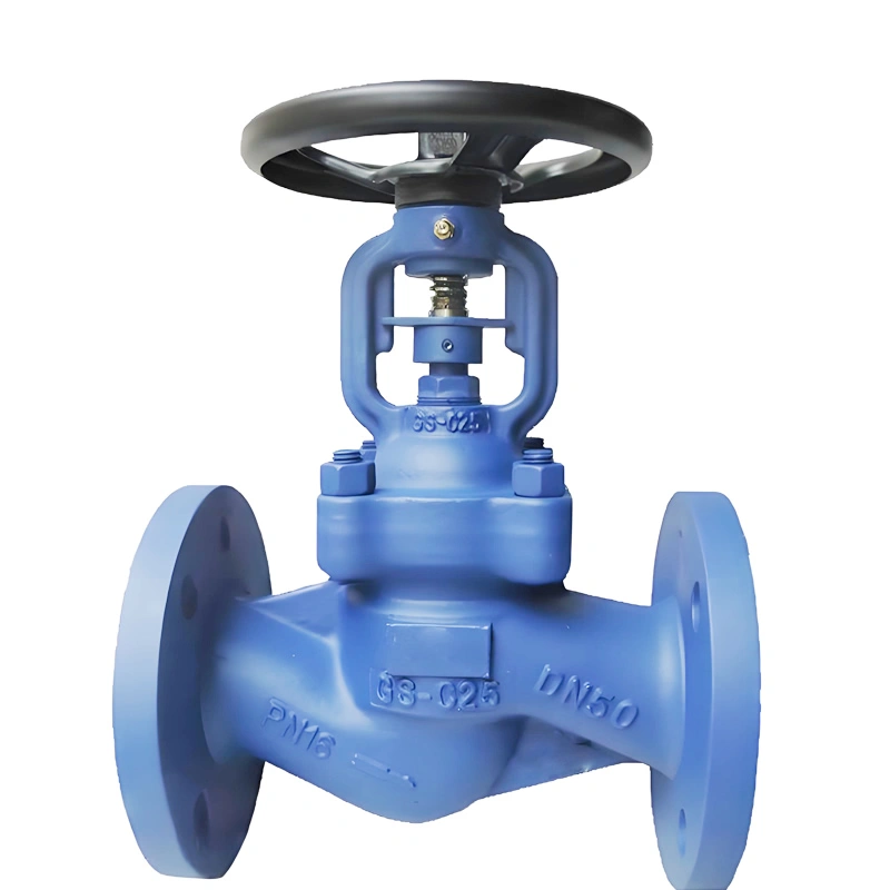 DN15~DN400 PN16~PN64 DIN GS-C25/WCB/Cast Steel Flanged Bellow Seal Globe Valve